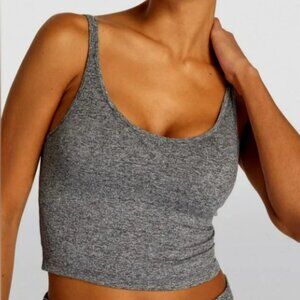L Vuori Halo Performance Crop Tank - Heather Grey